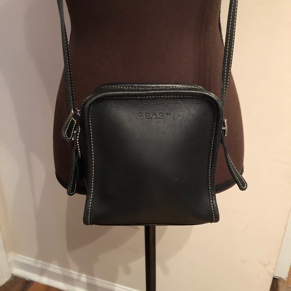 Coach Handbags - COACH Black Leather Small Crossbody Purse